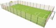 Мультиспортивная арена (индивидуальный проект с увеличением высоты ограждения до 5 метров и съемной волейбольной сеткой в комплекте)